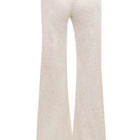 Marli Ivory Wide Leg Flared Jeans - Image 4