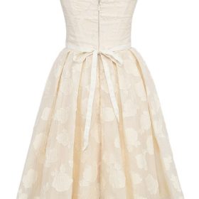 Saige Vintage Cream Floral Strapless Mini Dress - Image 4