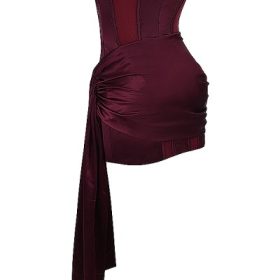 Loubella Mulberry Strapless Corset Dress - Image 3
