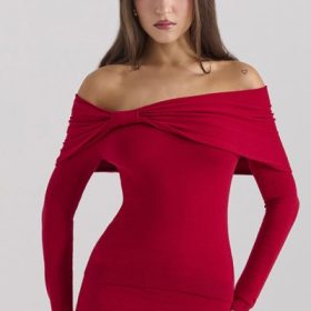 Amaryllis Holly Red Cashmere Blend Sweater - Image 5