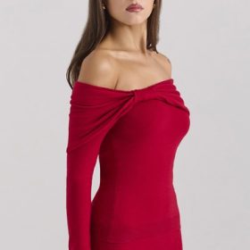 Amaryllis Holly Red Cashmere Blend Sweater - Image 7