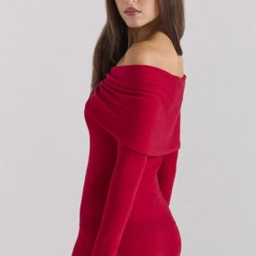 Amaryllis Holly Red Cashmere Blend Sweater - Image 8