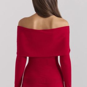 Amaryllis Holly Red Cashmere Blend Sweater - Image 9