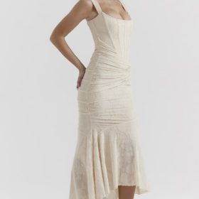 Cesca Vintage Cream Floral Maxi Dress - Image 13