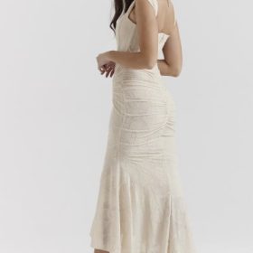 Cesca Vintage Cream Floral Maxi Dress - Image 14