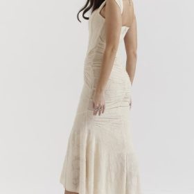 Cesca Vintage Cream Floral Maxi Dress - Image 15