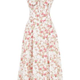 Carmen Rose Print Bustier Sundress - Image 2