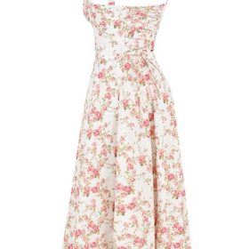 Carmen Rose Print Bustier Sundress - Image 3