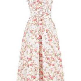 Carmen Rose Print Bustier Sundress - Image 4
