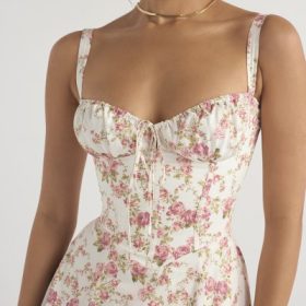 Carmen Rose Print Bustier Sundress - Image 11