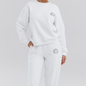 Haze White Crew Neck Sweatshirt - Image 7