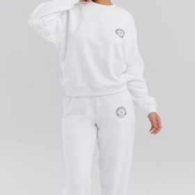Haze White Crew Neck Sweatshirt - Image 8
