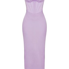 Charmaine Lavender Corset Maxi Dress - Image 2