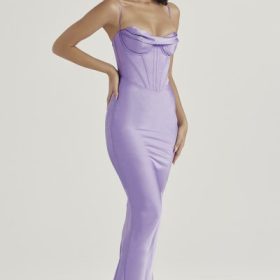 Charmaine Lavender Corset Maxi Dress - Image 8