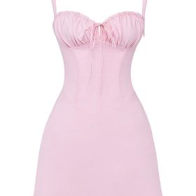 Carlotta Baby Pink Corset Mini Dress - Image 2