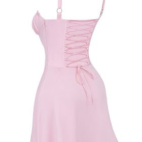Carlotta Baby Pink Corset Mini Dress - Image 3
