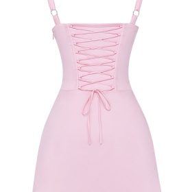 Carlotta Baby Pink Corset Mini Dress - Image 4