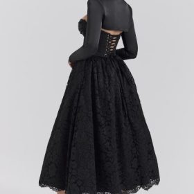 Duchess Black Lace Corset, Skirt and Bolero - Image 8