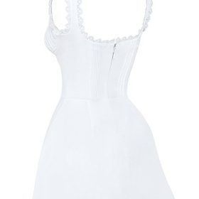Tilly White Pin Tuck Mini Dress - Image 3