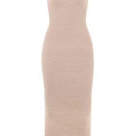 Fayette Beige Soft Fluffy Knit Maxi Dress - Image 2