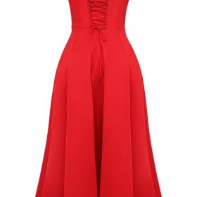 Saira Scarlet Midi Sundress - Image 4