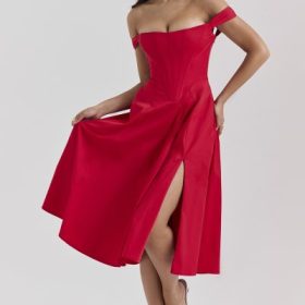 Saira Scarlet Midi Sundress - Image 5