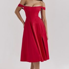 Saira Scarlet Midi Sundress - Image 8