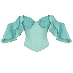 Isabella Jade Ruffle Sleeve Corset - Image 2