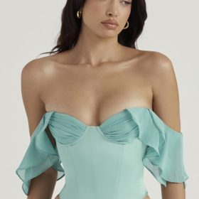 Isabella Jade Ruffle Sleeve Corset - Image 5