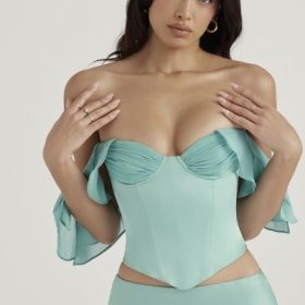 Isabella Jade Ruffle Sleeve Corset - Image 8