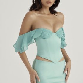 Isabella Jade Ruffle Sleeve Corset - Image 10