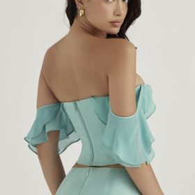 Isabella Jade Ruffle Sleeve Corset - Image 11
