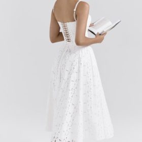 Francine White Broderie Anglais Midi Skirt - Image 10