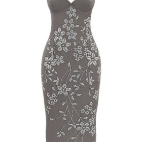 Blanca Smoke Crystal Embellished Midi Dress - Image 2