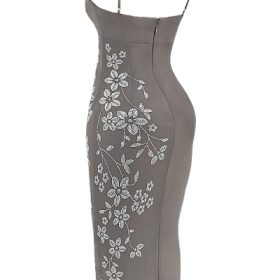 Blanca Smoke Crystal Embellished Midi Dress - Image 3