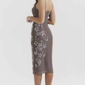 Blanca Smoke Crystal Embellished Midi Dress - Image 10