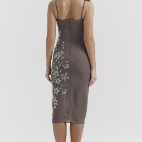 Blanca Smoke Crystal Embellished Midi Dress - Image 11