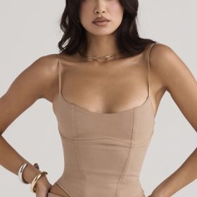 Flavia Beige Sculpting Corset - Image 9