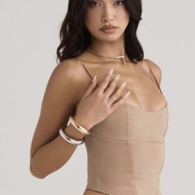 Flavia Beige Sculpting Corset - Image 10