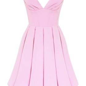 Mar Cotton Candy Twill Strapless Mini Dress - Image 2