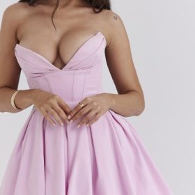Mar Cotton Candy Twill Strapless Mini Dress - Image 7