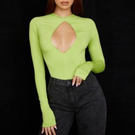 Estrelle Lime Green Cutout Bodysuit - Image 5