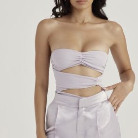 Joie Grey Flower Trimmed Bodysuit - Image 8