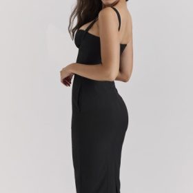 Bellissima Black Sweetheart Midi Dress - Image 14