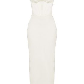 Charmaine Ivory Corset Maxi Dress - Image 2