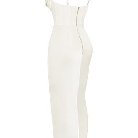Charmaine Ivory Corset Maxi Dress - Image 3