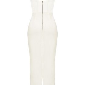Charmaine Ivory Corset Maxi Dress - Image 4