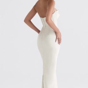 Charmaine Ivory Corset Maxi Dress - Image 10