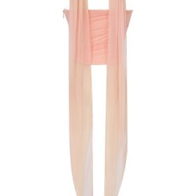 Hallie Peach Strapless Corset With Neck Scarf - Image 4