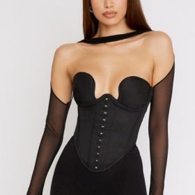 Mina Black Structured Corset - Image 5